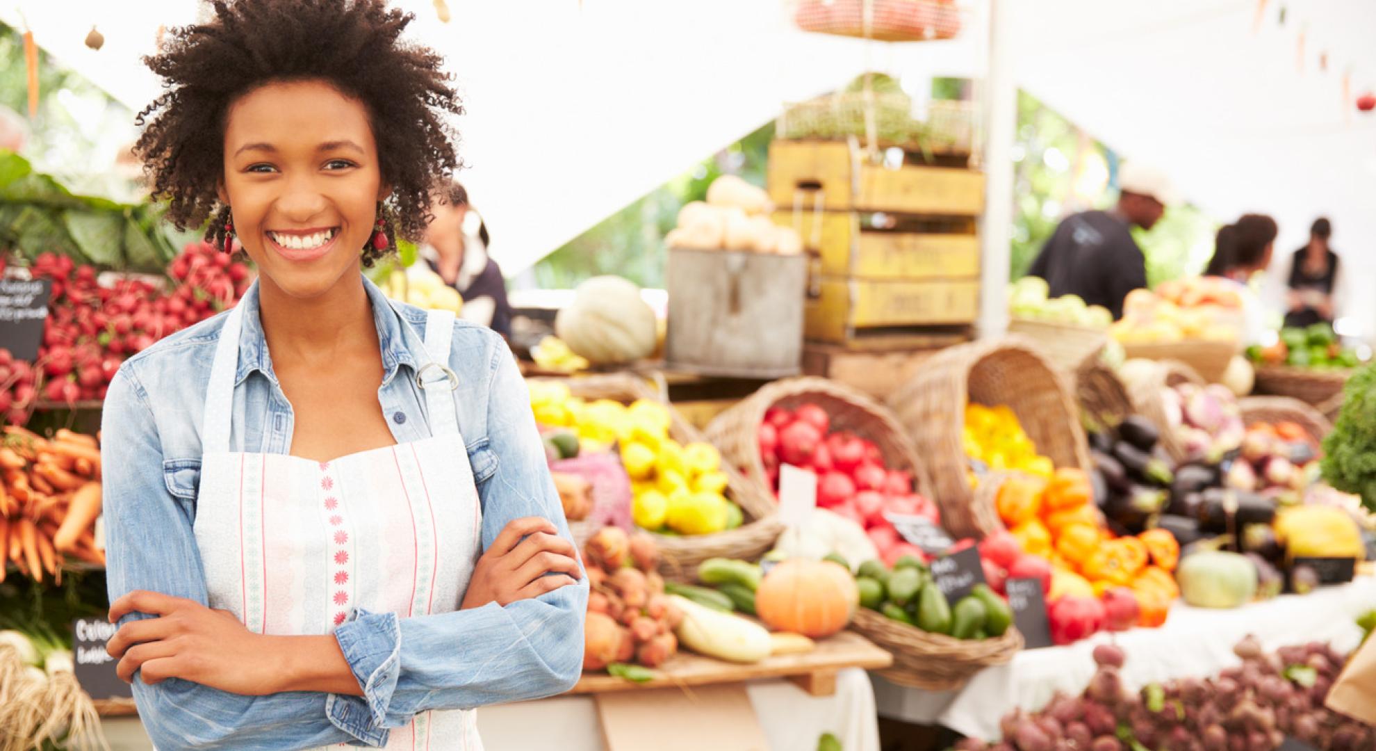 Woman at a market